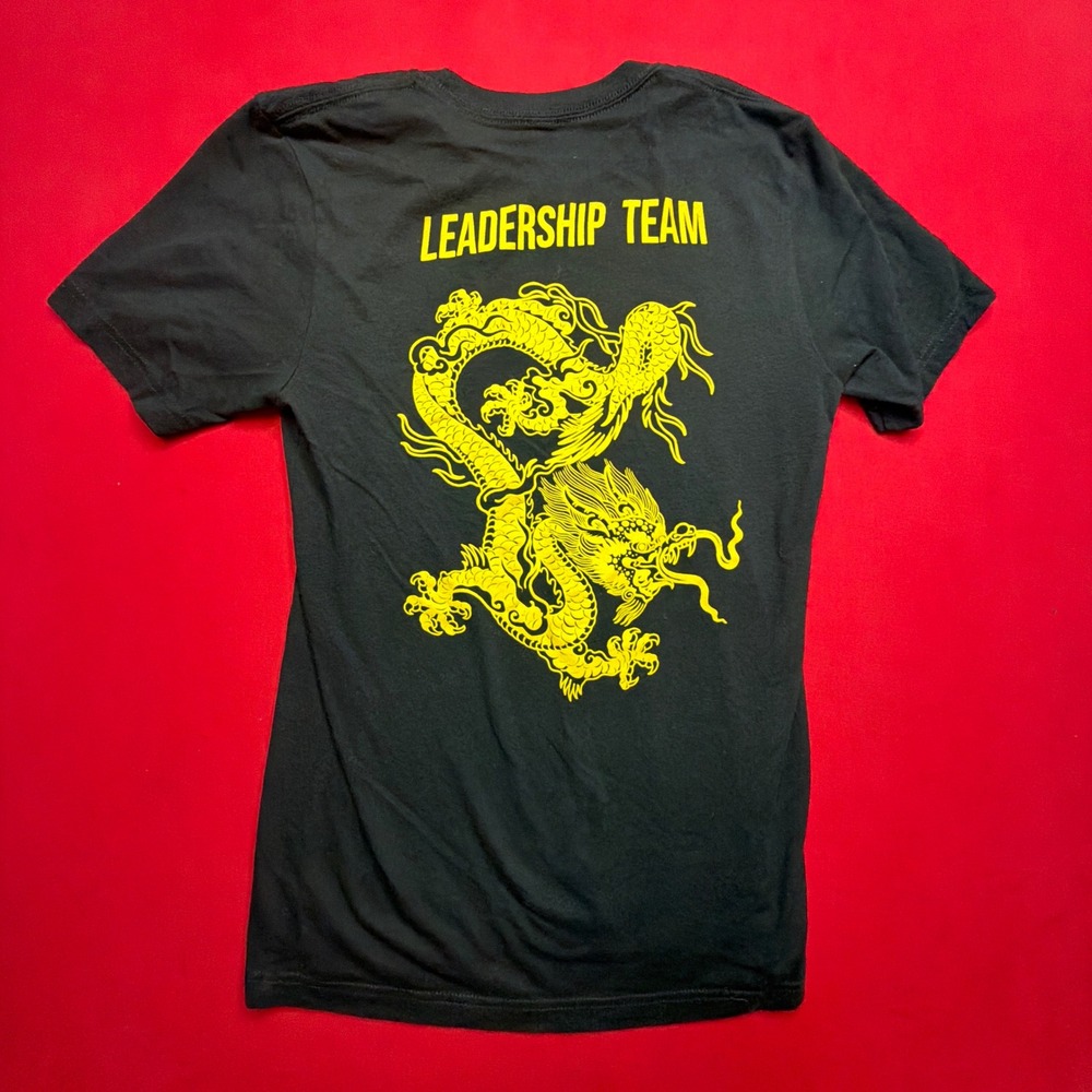 West Valley Martial Arts Leadership Team Dragon Graphic Shirt Black Yellow Small